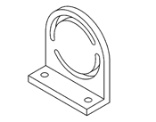 Mounting of a string pot also known as a cable extension transducer (CET) using Series 173 Mounting Base