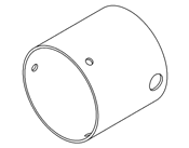 Potentiometer Cover of a string pot also known as a cable extension transducer (CET)