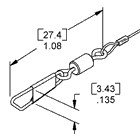 swivel: snap, nickel, 40-lb (178-N) nominal min breaking strength
