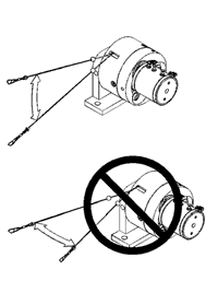 do not snap back a cable of a position transducer also known as a string pot (CET)